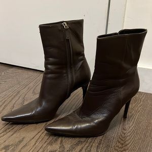 Dark Brown Gucci Booties